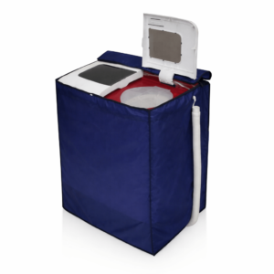 Royal blue semi automatic washing machine cover 6kg to 8kg waterproof with zip opening