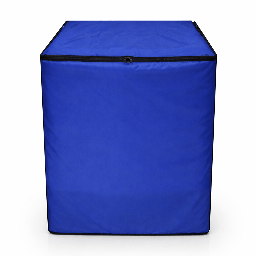 Brown Checkered Semi Washing Machine Cover